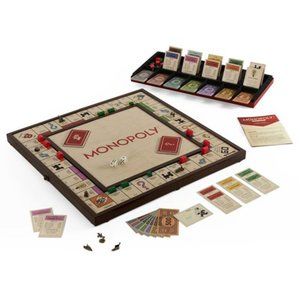 NEW WS Game Company MONOPOLY Grand Folding Edition - Wooden Board Game Box Set